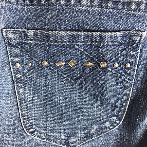 Chico's Vanity Size 0.5 (Women's 6) Dark Rinse Wash Midrise Straight Slim Jeans - Picture 5 of 10